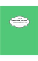 Composition Notebook College Ruled Emerald: College Ruled and 120 Lined pages notebook