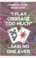 Cribbage Score Board Book