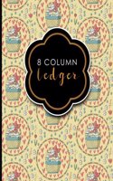 8 Column Ledger: Accounting Paper, Accounting Ledger Book, Bookkeeping Ledger Sheets, Cute Easter Egg Cover, 8.5 x 11, 100 pages