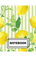 Notebook: Lined: Lemon Art (notebook cute, notebook for girls, notebook journal)