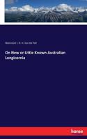 On New or Little Known Australian Longicornia
