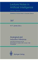 Analogical and Inductive Inference: International Workshop Aii '89 Reinhardsbrunn Castle, Gdr, October 1-6, 1989, Proceedings