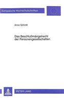 Das Beschlußmaengelrecht Der Personengesellschaften