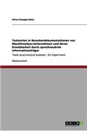Textsorten in Benutzerdokumentationen von Maschinenbau-Unternehmen und deren Ersetzbarkeit durch sprachneutrale Informationsträger
