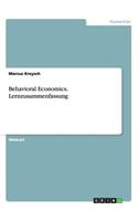 Behavioral Economics. Lernzusammenfassung