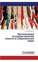 Organizatsiya Gosudarstvennoy Vlasti V Sovremennom Mire