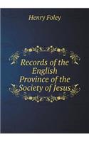 Records of the English Province of the Society of Jesus