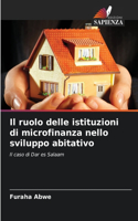 ruolo delle istituzioni di microfinanza nello sviluppo abitativo