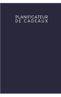 Planificateur de cadeaux: Carnet de bord pour les idées de cadeaux à remplir - Design: bleu foncé