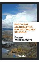 First-Year Mathematics for Secondary Schools