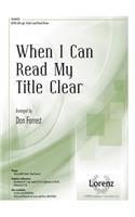 When I Can Read My Title Clear