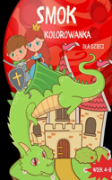 Smok Kolorowanka dla dzieci w wieku 4-8 lat