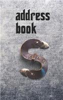 Address Book: Belts & Jeans Motif Monogram Letter S(19 Manly)