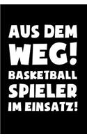 Basketball: Basketballer im Einsatz!: Notizbuch / Notizheft für Basketballspieler-in Basketball-Fan A5 (6x9in) liniert mit Linien