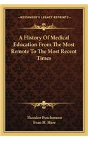History of Medical Education from the Most Remote to the Most Recent Times