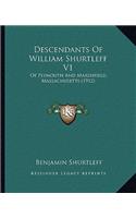 Descendants of William Shurtleff V1