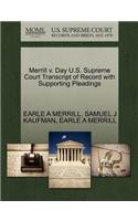 Merrill V. Day U.S. Supreme Court Transcript of Record with Supporting Pleadings