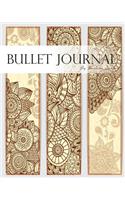 Bullet Journal, Notebook Dotted Grid, Graph Grid-Lined Paper, Large, 8x10, 150 Pages: Mid Century Mandala Arts Brown Covers: Master Journaling with Bullet Guide System Professional Journal