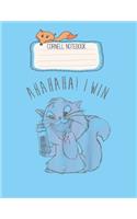 Cornell Notebook: Disney Emperors New Groove Yzma Cat Ahaha I Win Pretty Cornell Notes Notebook for Work Marble Size College Rule Lined for Student Journal 110 Pages 