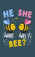 He or She what will it bee: Gender Reveal Notebook-College Blank Lined 6 x 9 inch 110 pages - Gender Reveal Journal for Writing-Gender Reveal Lovers Notebook for Mom and Dad-Gi