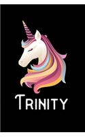 Trinity: Journal (Diary, Notebook) Personalized Custom Name Unicorn Birthday Gift for Girls and Women