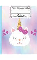 Caticorn Primary Composition Notebook Grades K-2 8.5