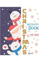 Christmas Activity Book For Kids Ages 4-8