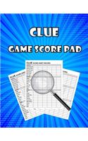 Clue Game Score Pad: Clue Score Sheet Book
