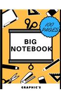 Big Notebook: 100 blank pages - orange
