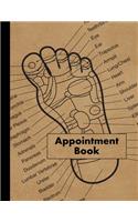 Reflexology Appointment Book: Large Weekly and Daily Reflexology Appointment Planner - 120 Pages 15 Minute Increments - Client Schedule Notebook For Reflexologists