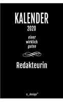 Kalender 2020 für Redakteure / Redakteur / Redakteurin
