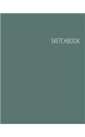 Sketchbook: Unlined Notebook for Drawing, Doodling, Sketching or Writing - Letter Size (8.5" x 11"), 120 Pages - Premium Blue Minimalist Cover vol. 7