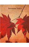 Sermon Notes: Journal/Notebook, Fall, For Women, Bible Study Journal; Church Notes; Sermon Notes; Devotional; Inspirational; Spiritual; Women's Bible Study; 120 p