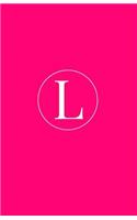 L: Personalized Monogrammed Journal (Notebook/Diary) Gift for Friend Office Teacher Hot Pink