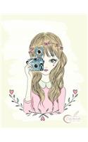 Notebook by Dim Ple: I Am Cute Girl Cover and Dot Graph Line Sketch Pages, Extra Large (8.5 X 11) Inches, 110 Pages, White Paper, Sketch, Draw and Paint