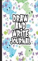 Draw and Write Journal: Kids Drawing & Writing Paper - Half Page Lined Paper with Drawing Space - Dinosaurs Blue(9 Grades K-2 Primary Composition Notebook)