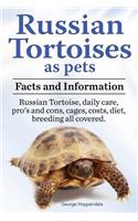 Russian Tortoises as Pets. Russian Tortoise facts and information. Russian tortoises daily care, pro's and cons, cages, diet, costs.
