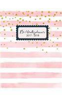 15 Months Planner 2017-2018: October 2017 - December 2018, Monthly Planner with Calendar, 2017-2018 Event Planner Organizer for Women and Girls, 8x10, Pretty Pink Stripe Gold Confetti: Long-Term Planner for Project/Business/Life/Passion/Goal Settin: October 2017 - December 2018, Monthly Planner with Calendar, 2017-2018 Event Planner Organizer for Women and Girls, 8x10, Pretty Pink Stripe Gold Co