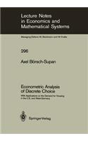 Econometric Analysis of Discrete Choice