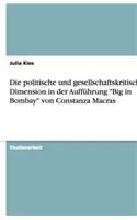 politische und gesellschaftskritische Dimension in der Aufführung 