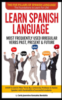 Lear Spanish Language MOST FREQUENTLY USED IRREGULAR VERBS PAST, PRESENT & FUTURE: SHORT & QUICK Pillar Three Created by an University Professor & Native Speaker w/Hundredths of successful students