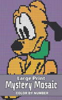 Large Print Mystery Mosaic Color By Number: New Large Print Funny Dogs & Wild Animals, Pixel Coloring Book, Color Quest Extreme Challenges with Mystery .. Stress Relief, Gift Ideas for Adults,