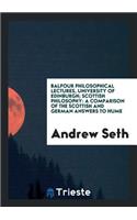Scottish Philosophy: A Comparison of the Scottish and German Answers to Hume