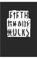 Back to School Notebook 'Fifth Grade Rocks' - Back To School Gift for Her and Him - 5th Grade Writing Journal