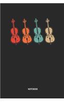 Cello Notebook: Retro Cello Journal. Great Accessories & Gift Idea for Cellists, Cello Teacher, Students & All Cello Music Lover.