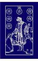Six of Pentacles: Tarot Diary Log Book, Record and Interpret Readings, Daily Draw Journal