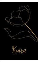 Keara: Personalized Writing Journal for Women - Elegant Black and Gold