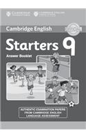 Cambridge English Young Learners 9 Starters Answer Booklet