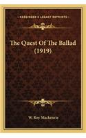 Quest of the Ballad (1919)