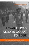 War It Was Always Going to Lose
